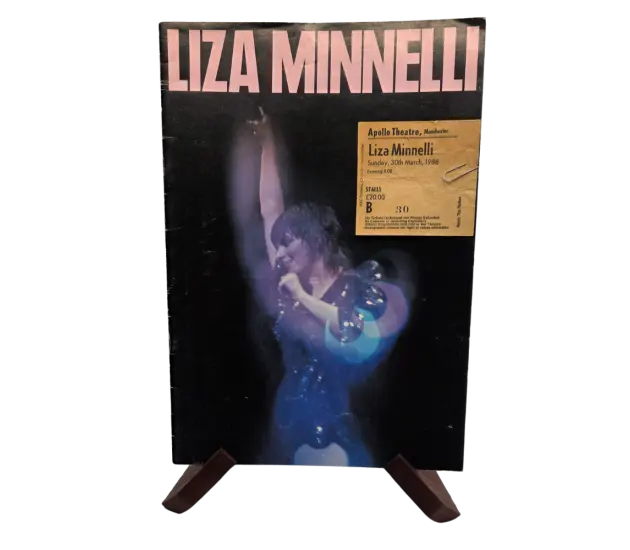 Origineel Liza Minnelli Tourboek (1986) + Ticket Apollo Theatre Manchester!