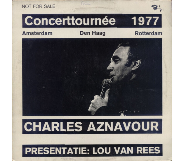 Charles Aznavour Presentatie Lou Van Rees - Concerttournée 1977 (Amsterdam, Den Haag, Rotterdam)