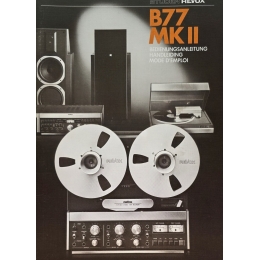 Studer ReVox B77 MK II – Originele Handleiding (jaren ’80)