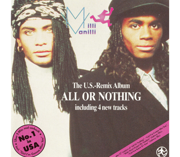 Milli Vanilli – All Or Nothing - The U.S. Remix Album (CD, 1989)