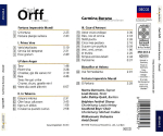 Carl Orff, Norma Burrowes, Louis Devos, John Shirley-Quirk, Brighton Festival Chorus, Royal Philharmonic Orchestra, Antal Dorati - Carmina Burana (CD, 1999)