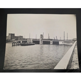 Originele foto Berlagebrug Amsterdam (ca. 1931),  Publieke Werken, groot formaat 27x21cm