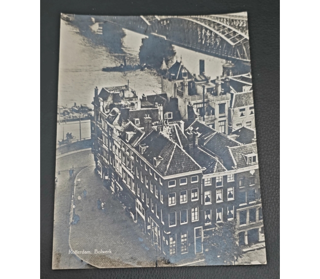 Oude foto Rotterdam Bolwerk ca. 1925–1940 – Willemsbrug – originele vintage afdruk