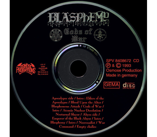 Blasphemy – Gods Of War (CD, 1993)