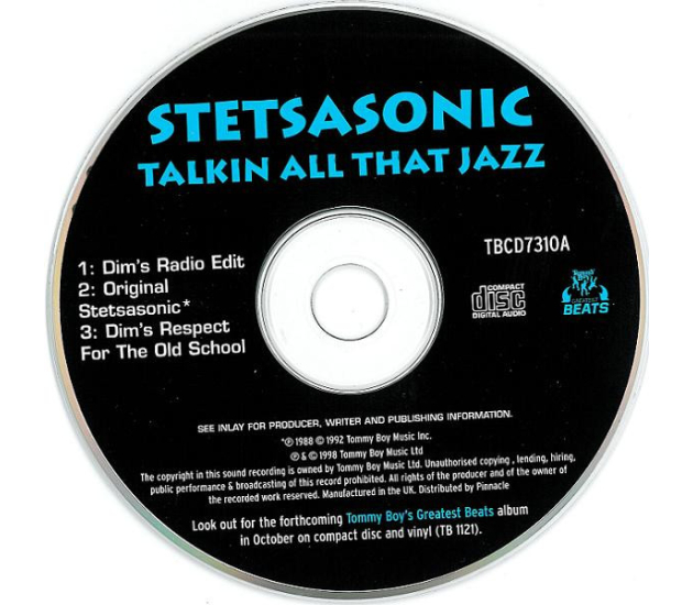 Stetsasonic – Talkin All That Jazz (CD, 1998)