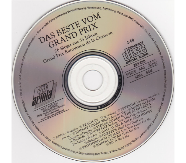 Various – Das Beste Vom Grand Prix 26 Sieger (2CD, 2000)