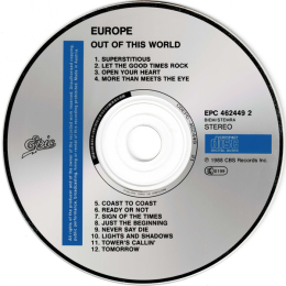 Europe (2) - Out Of This World (CD, 1988)