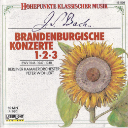 Johann Sebastian Bach, Berlin Chamber Orchestra, Peter Wohlert - Brandenburgische Konzerte 1 • 2 • 3 (BWV 1046 • 1047 • 1048) (CD, 1988)