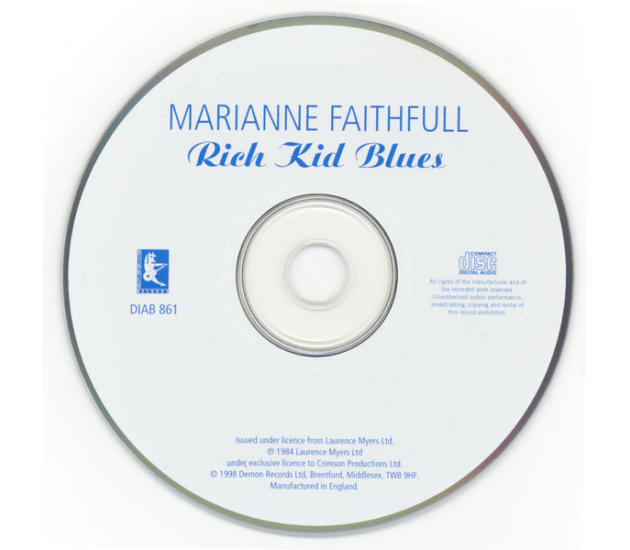 Marianne Faithfull – Rich Kid Blues (CD, 1998)