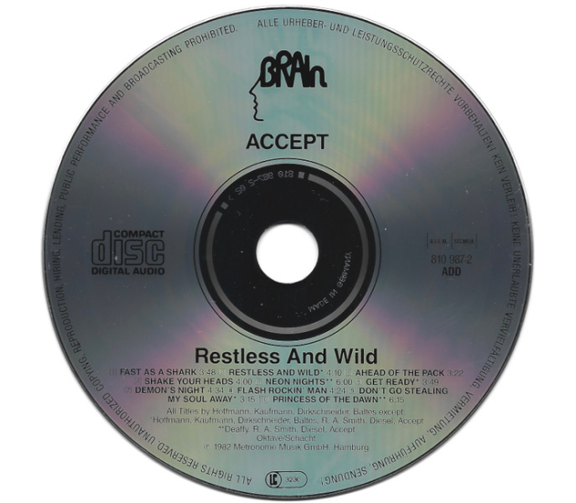 Accept – Restless And Wild (CD, 1992)