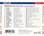 Various - Denon New Releases Classical Sampler III (CD, 1987)