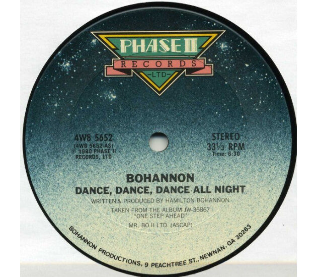 Hamilton Bohannon - Dance, Dance, Dance All Night (Maxi Singel 1980)